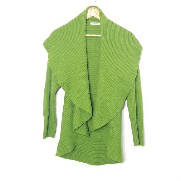 Windsmoor Sweaters - Windsmoor | Green Shawl Collar Knit Cardigan Small
